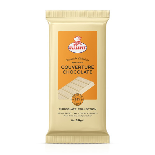 Ovalette Kuvertur Beyaz %35 2,5 kg