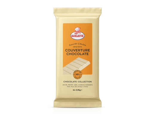 Ovalette Kuvertur Beyaz %35 2,5 kg