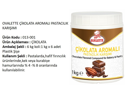 Ovalette Past. Karışımı Çikolata Aromalı 1 kg