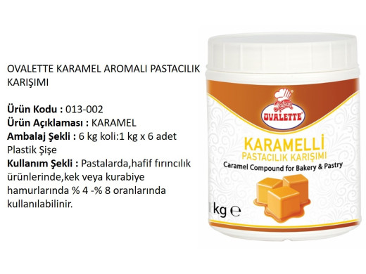 Ovalette Past. Karışımı Karamelli 1000 g