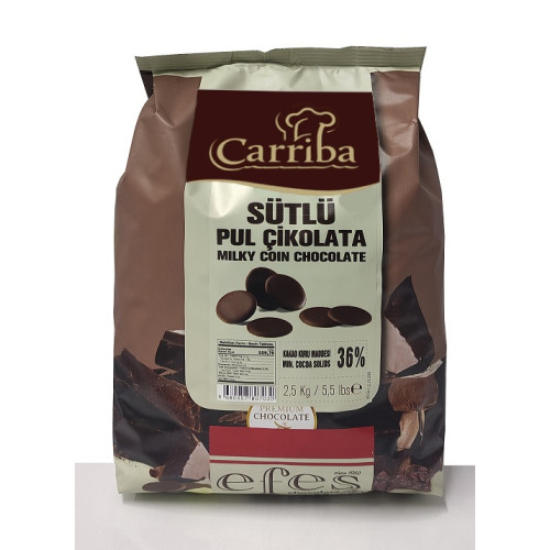 Carriba Extra Pul Çikolata Sütlü %36 2,5 kg
