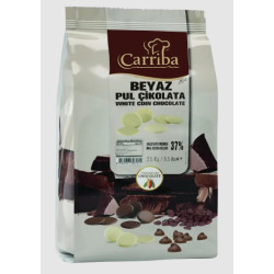 Carriba %37 Extra Fildişi Pul Çikolata 2,5 kg
