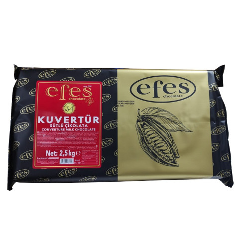 Efes %34 Sütlü Kuvertur Çikolata 2,5 kg