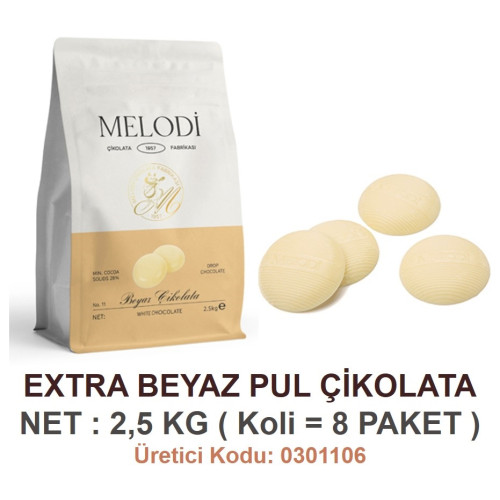 Mld Ekstra Beyaz Pul Çikolata 2,5 kg