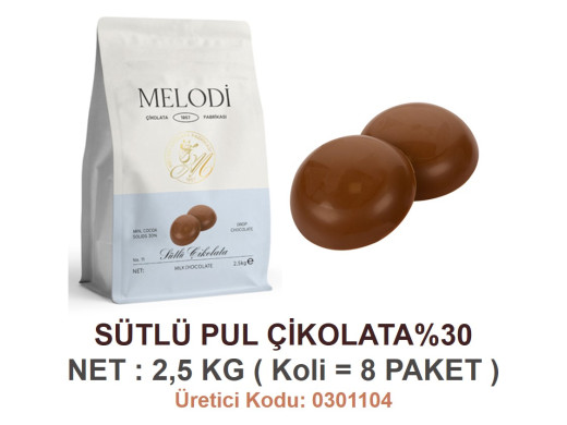 Mld Melodi Sütlü Pul Çikolata 2,5 kg