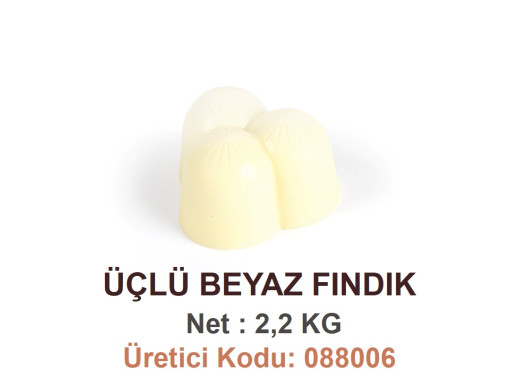 Mld Üçlü Beyaz Fındık 2,2 kg