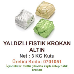 Mld Yaldızlı Fıstık Krokan  Altın 3 kg