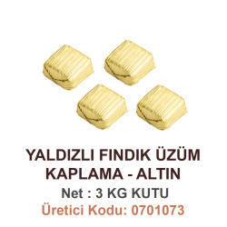 Mld Yaldızlı Fındık Kaplama Üzümlü Altın 3 kg