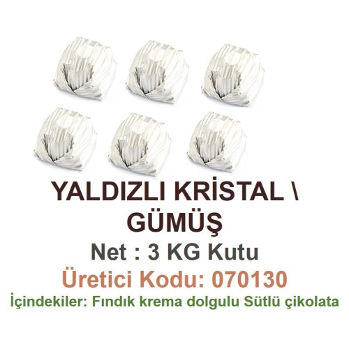 Mld Yaldızlı Kristal  Gümüş 3 kg