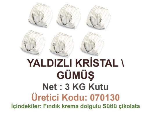 Mld Yaldızlı Kristal  Gümüş 3 kg