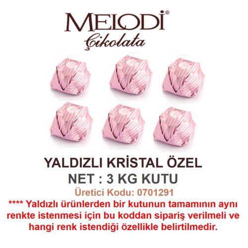 Mld Yaldızlı Kristal Özel / Pembe 3 kg