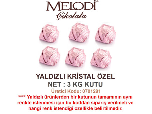 Mld Yaldızlı Kristal Özel / Pembe 3 kg