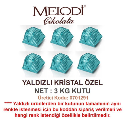 Mld Yaldızlı Kristal Özel / Turkuaz 3 kg