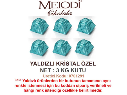 Mld Yaldızlı Kristal Özel / Turkuaz 3 kg