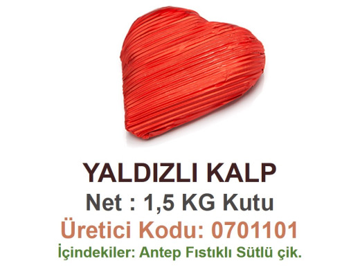 Mld Yaldızlı Kalp 1,5 kg