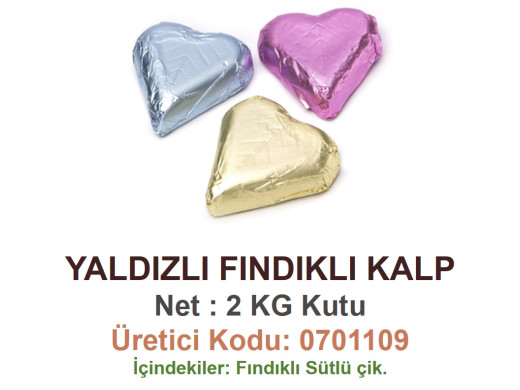 Mld Yaldızlı Fındıklı Kalp 2 kg