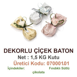 Mld Dekorlu Çiçek Baton Fındıklı 1,5 kg