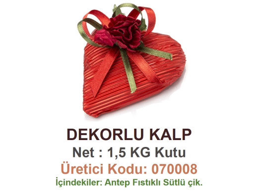 Mld Dekorlu Kalp 1,5 kg