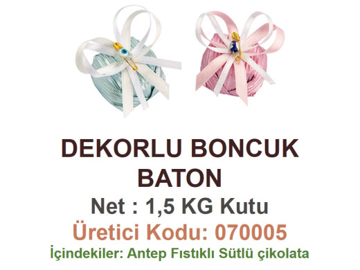Mld Dekorlu Boncuk Baton 1,5 kg
