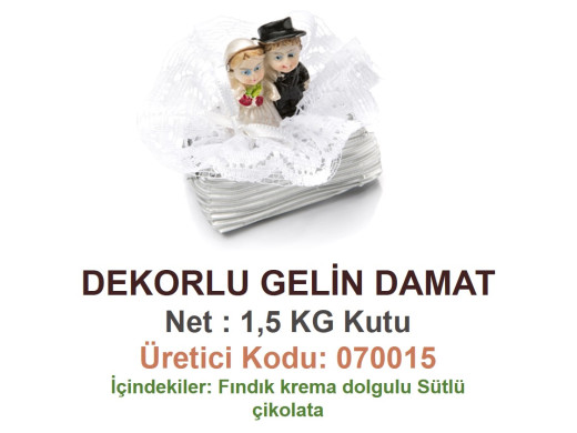 Mld Dekorlu Gelin Damat 1,5 kg