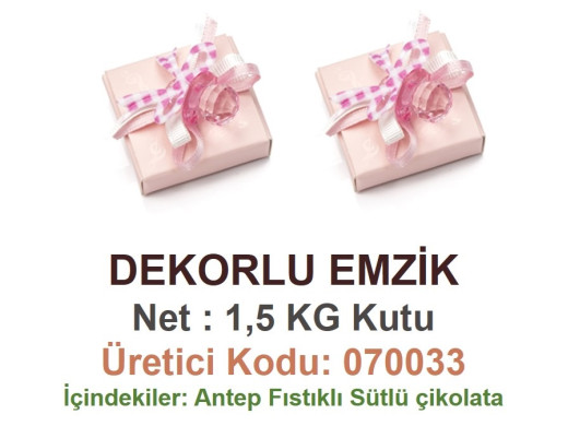 Mld Dekorlu Emzik Pembe 1,5 kg