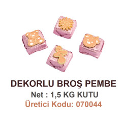Mld Dekorlu Broş Pembe 1,5 kg