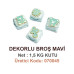 Mld Dekorlu Broş Mavi 1,5 kg