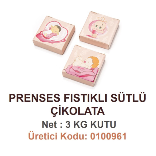 Mld Prenses Fıstıklı Sütlü Çikolata 3 kg
