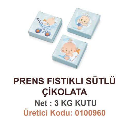 Mld Prens Fıstıklı Sütlü Çikolata 3 kg
