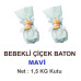 Mld Bebekli Çiçek Baton Mavi 1,5 kg