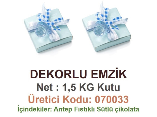 Mld Dekorlu Emzik Mavi 1,5 kg