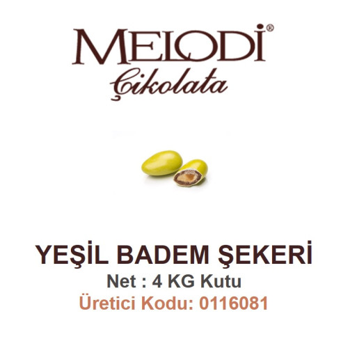 Mld Yeşil Badem Şekeri 4 kg