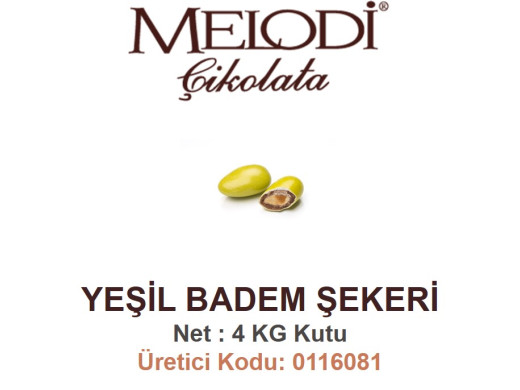 Mld Yeşil Badem Şekeri 4 kg