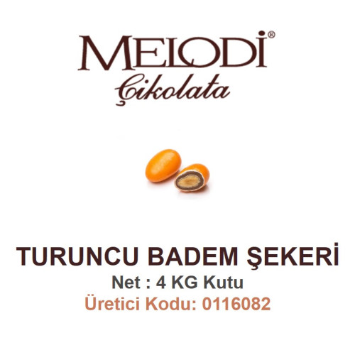Mld Turuncu Badem Şekeri 4 kg
