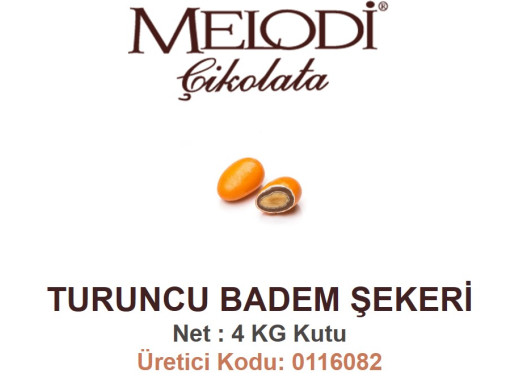 Mld Turuncu Badem Şekeri 4 kg