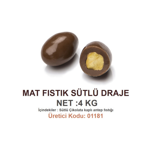 Mld Mat Fıstık Sütlü Draje 4 kg