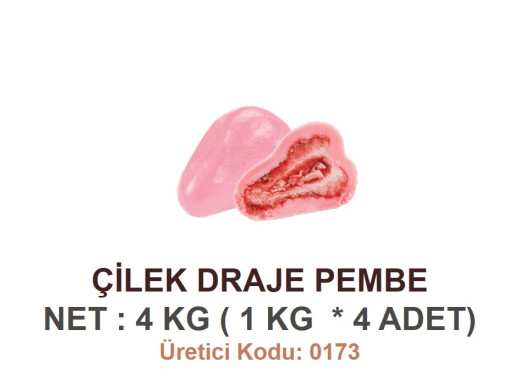 Mld Çilek Draje Pembe 4 kg