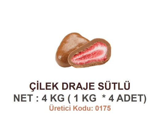 Mld Çilek Draje Sütlü 4 kg