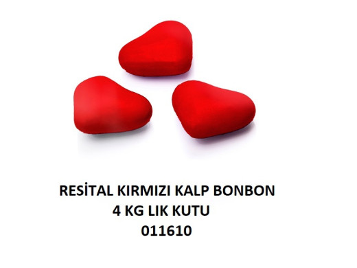 Mld Kırmızı Kalp Bonbon 4 kg
