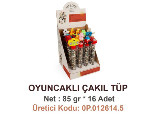 Mld Oyuncaklı Çakıl Tüp 85 gr / 16 Adet