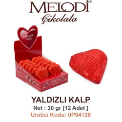 Mld Yaldızlı Fıst.Kalp 30 gr 12 Adet