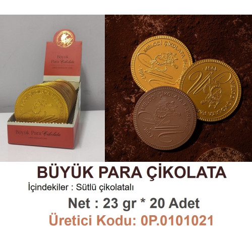 Mld Büyük Para Çikolata 23 gr 20 Adet