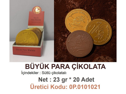 Mld Büyük Para Çikolata 23 gr 20 Adet