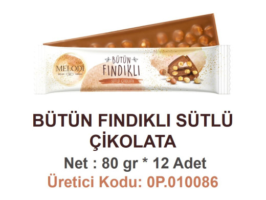 Mld Bütün Fındıklı Sütlü Çik 80 g 12
