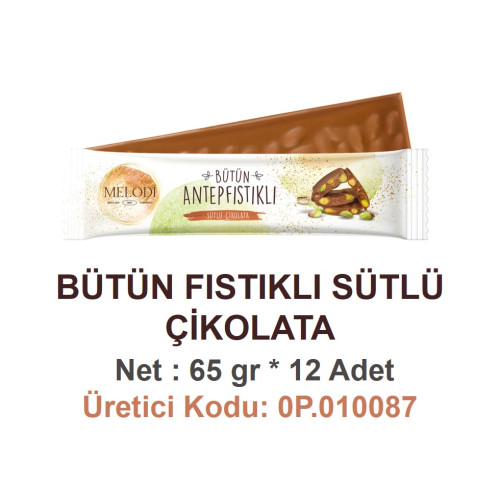 Mld Bütün Antep Fıstıklı Sütlü Çik 65 g 12