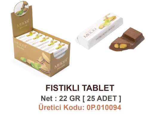 Mld Fıstıklı Tablet 25 Adet 22 gr