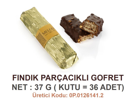 Mld Fındık Parçacıklı Gofret 37 g 36 Adet