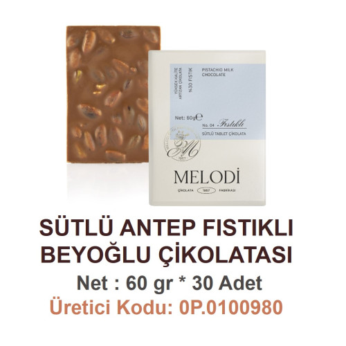 Mld Sütlü Antep Fıstıklı Beyoğlu Çik. 60 g 30
