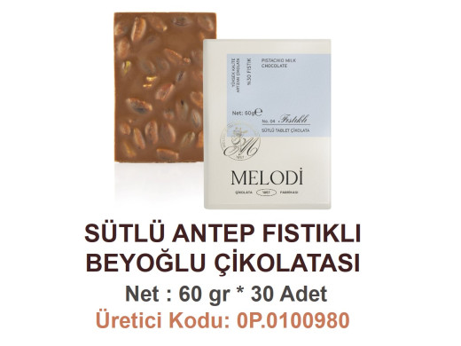 Mld Sütlü Antep Fıstıklı Beyoğlu Çik. 60 g 30