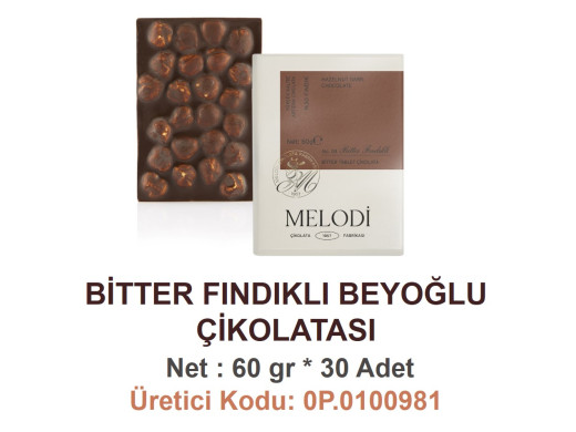 Mld Bitter Fındıklı Beyoğlu Çikolatas 60 g 30